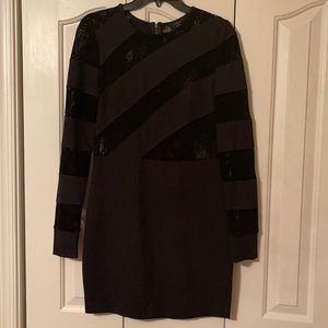 Guess Suede and Lace Long Sleeved Mini